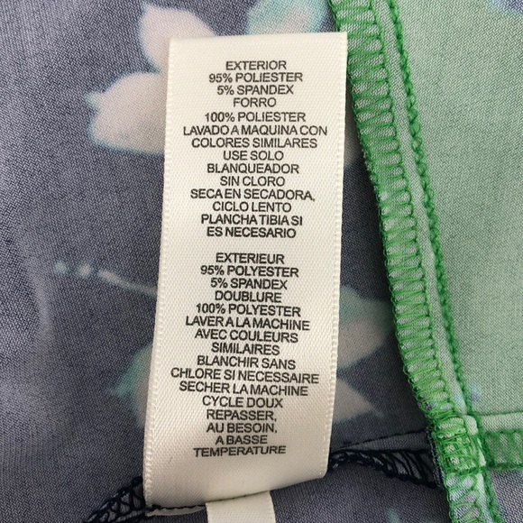 Eliza J Navy & Green Floral Print Dress, Size 14 - Picture 8 of 8